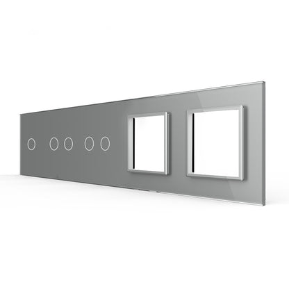 LIVOLO Glasblende für Sensor Lichtschalter und Steckdosen in Grau Glas