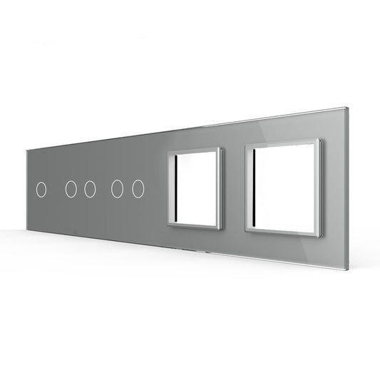 LIVOLO Glasblende für Sensor Lichtschalter und Steckdosen in Grau Glas
