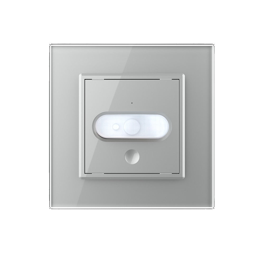 Livolo Bewegungsmelder und Touch-Schalter mit Glasblende in Grau