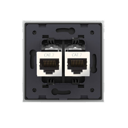 Livolo zweifaches Netzwerkmodul LAN RJ45 Patch CAT7 inkl. Glasrahmen