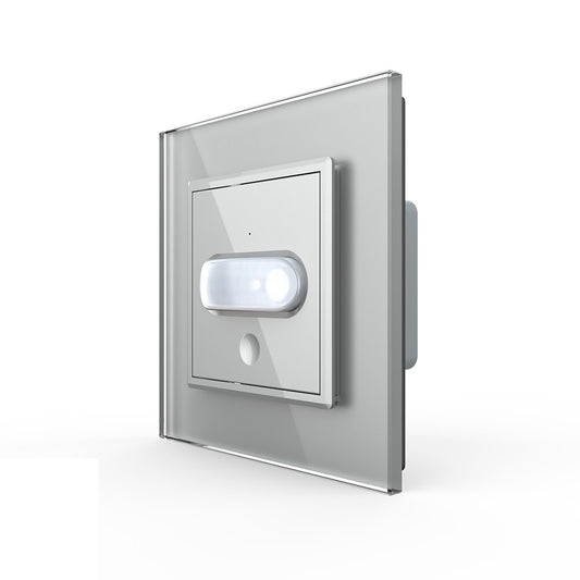 Livolo Bewegungsmelder und Touch-Schalter mit Glasblende in Grau