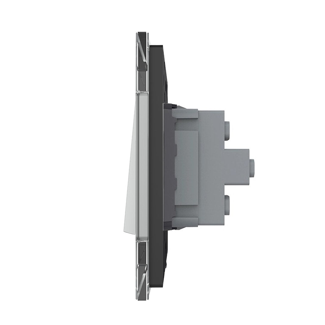 Livolo zweifach Taster mit Glasblende in Grau
