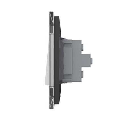 Livolo zweifach Taster mit Glasblende in Grau