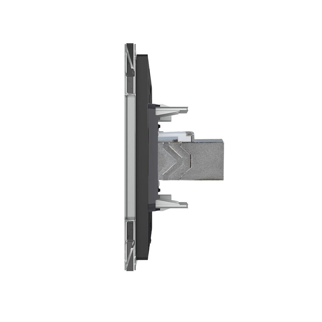 Livolo zweifaches Netzwerkmodul LAN RJ45 Patch CAT7 inkl. Glasrahmen