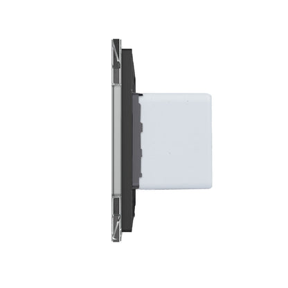 Livolo USB-C und USB-A Modul mit Glasblende in Grau