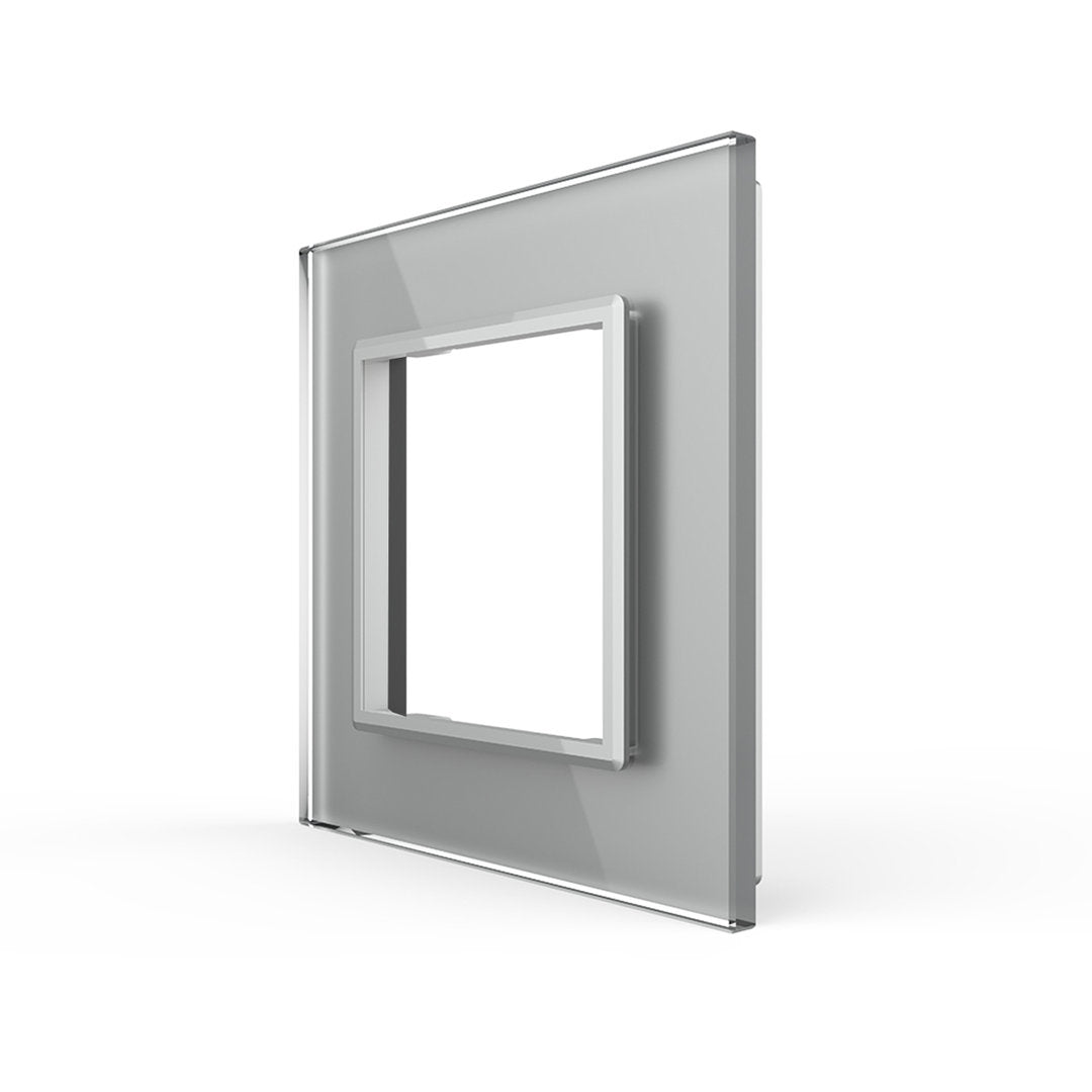 LIVOLO Glasrahmen für Steckdosen in Grau