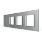 LIVOLO Glasblende für Lichtschalter und Wandsteckdosen in Grau Glas