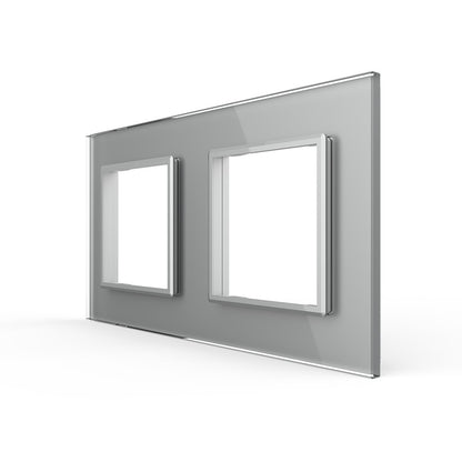 Glasrahmen in Grau für LIVOLO Steckdosen