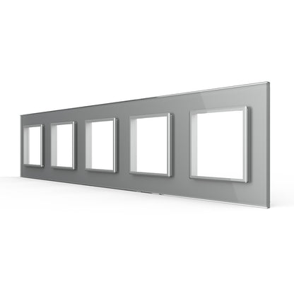 LIVOLO Glasrahmen für Wandsteckdosen in Glas Grau