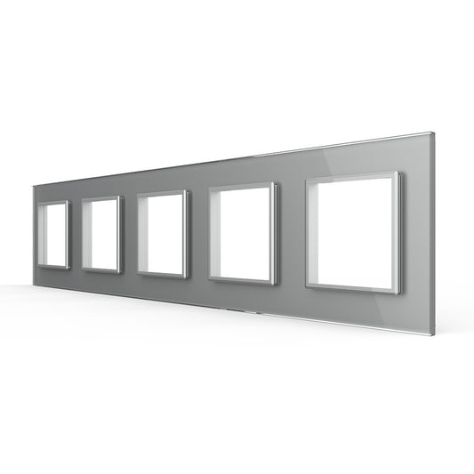 LIVOLO Glasrahmen für Wandsteckdosen in Glas Grau
