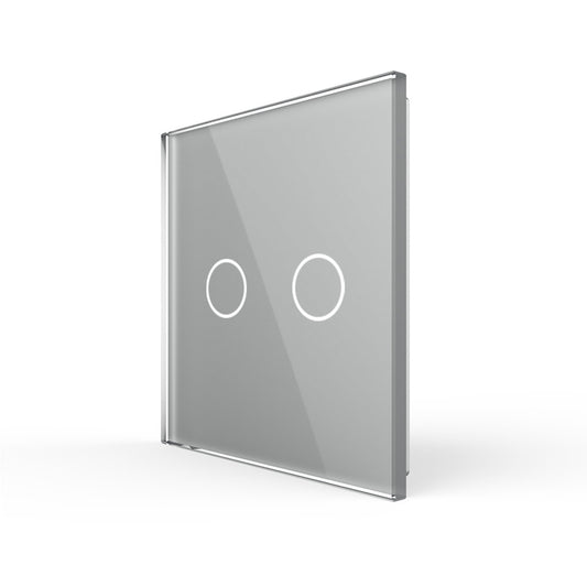 LIUVOLO Glasblende in Grau für Touch Lichtschalter