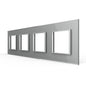 LIVOLO Glasrahmen für Steckdosen in Grau Glas