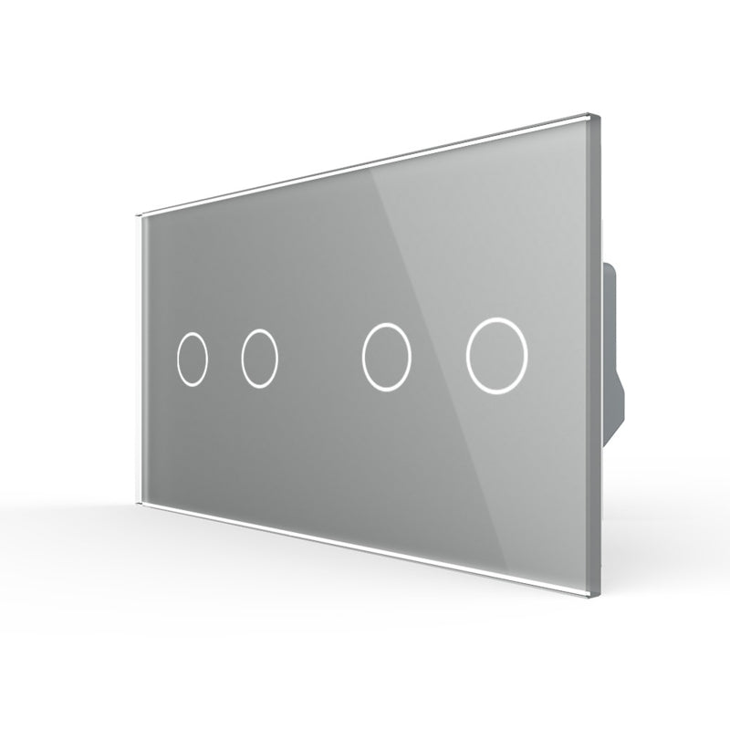 Livolo 2 Touch Rollladenschalter mit Glasblende in Grau