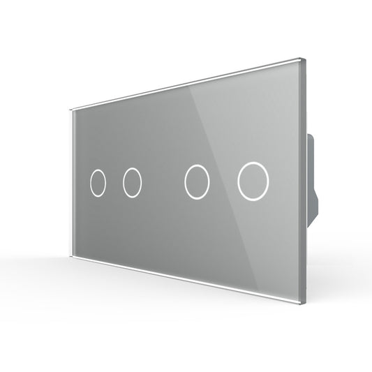 Livolo 2 Touch Rollladenschalter mit Glasblende in Grau