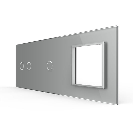 LIVOLO Glasblende für Touch Wandschalter und Steckdosen in Grau