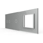 LIVOLO Glasblende für Touch Wandschalter und Steckdosen in Grau