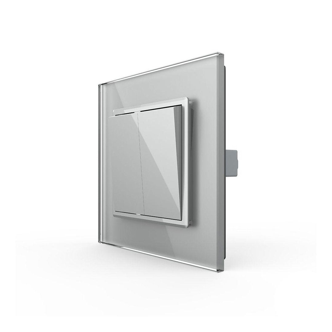 Livolo Serien-Licht-/Wechselschalter mit Glasblende in Grau