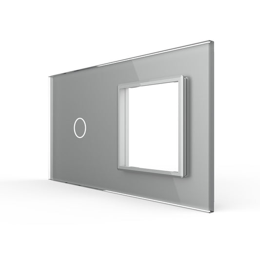 LIVOLO Glasblende für Touch Schalter und Steckdosen in Grau
