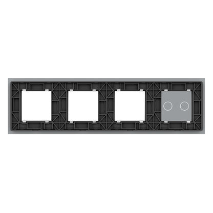 LIVOLO Glasblenden für Touch Lichtschalter und Steckdosen in Grau Glas