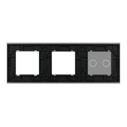 LIVOLO Glasblende für Wandschalter und Steckdosen in Grau Glas