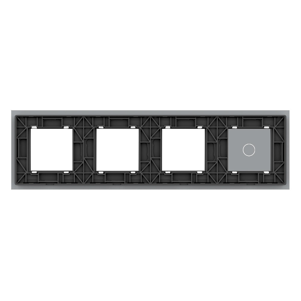 LIVOLO Glasblende für Lichtschalter und Wandsteckdosen in Grau Glas