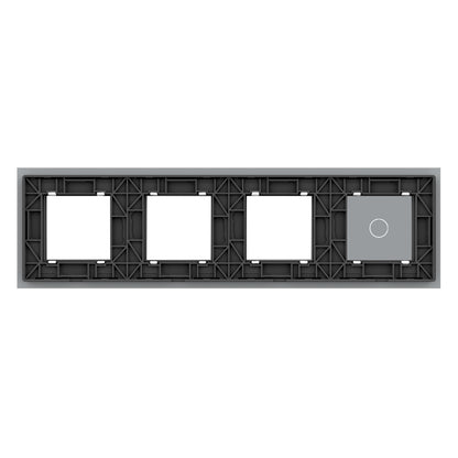 LIVOLO Glasblende für Lichtschalter und Wandsteckdosen in Grau Glas