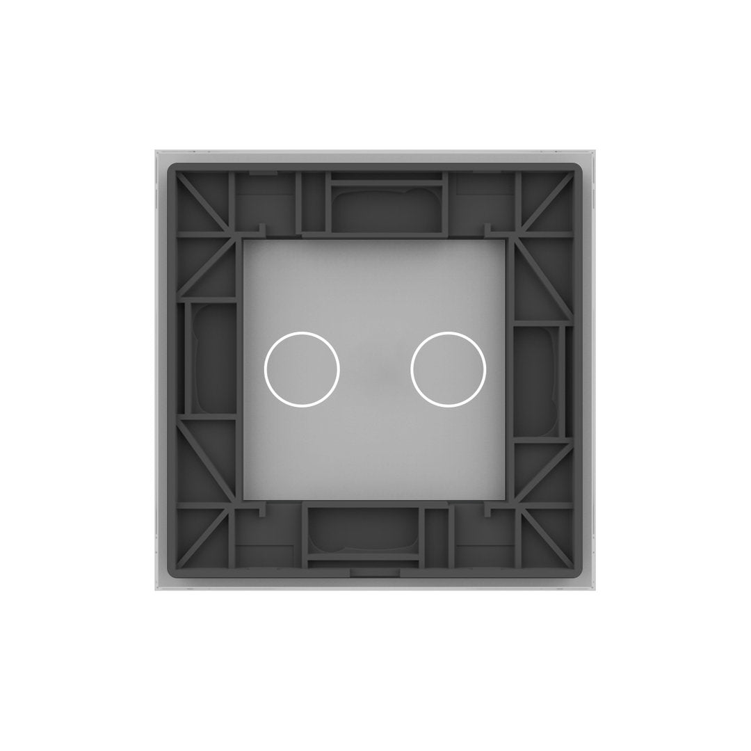 LIUVOLO Glasblende in Grau für Touch Lichtschalter