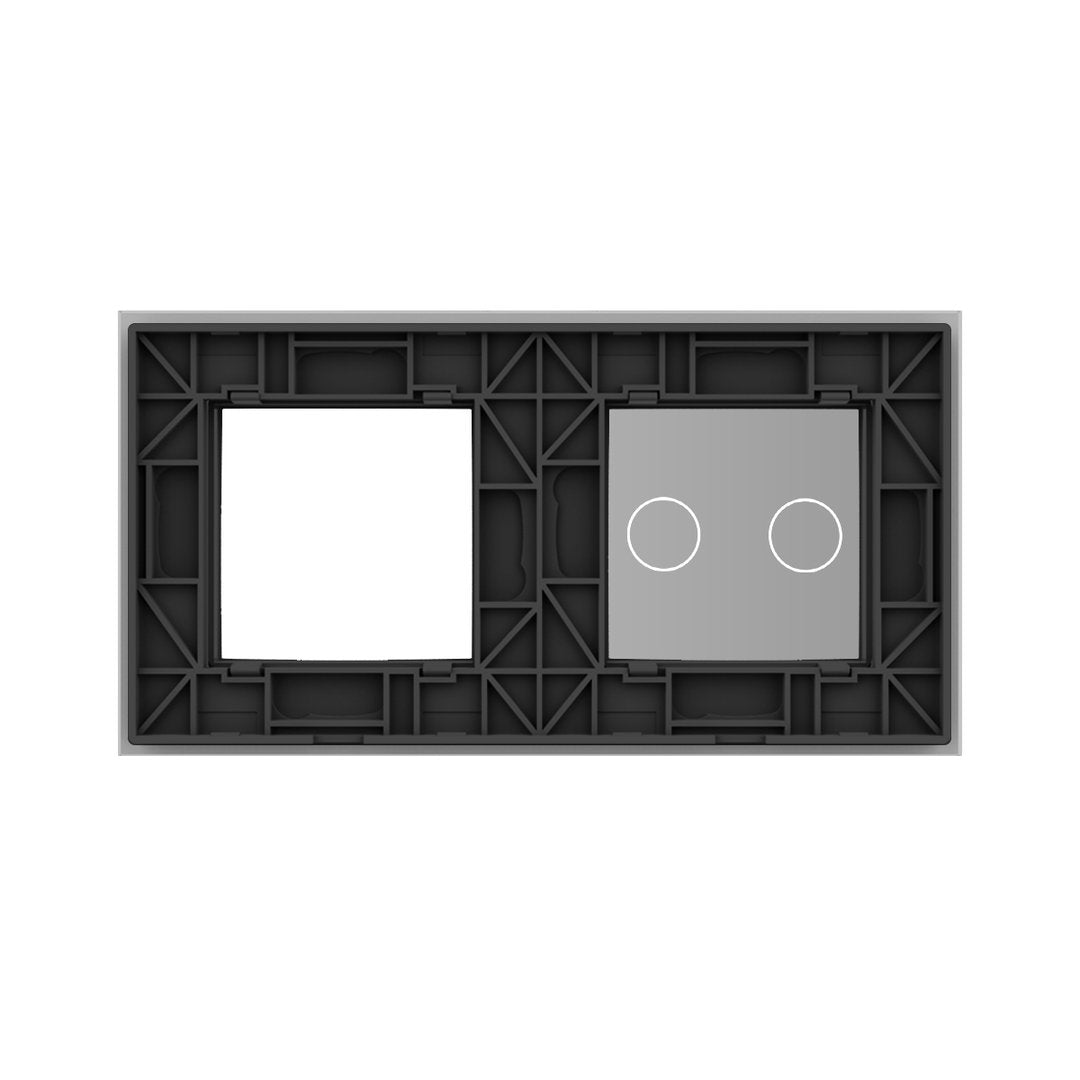 LIVOLO Glasblende für Touch Lichtschalter und Steckdose in Grau