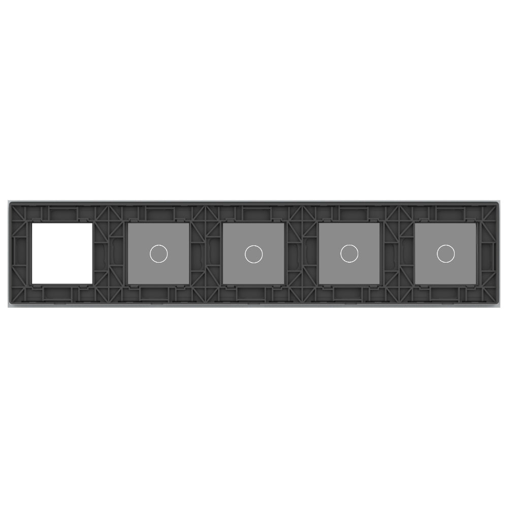 LIVOLO Glasblende für Touch Lichtschalter + Design Steckdosen in Grau