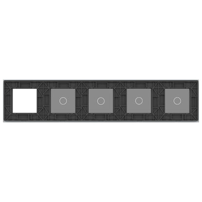LIVOLO Glasblende für Touch Lichtschalter + Design Steckdosen in Grau