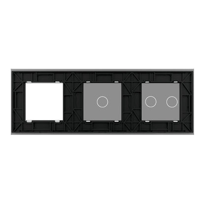 LIVOLO Glasblende für Touch Wandschalter und Steckdosen in Grau