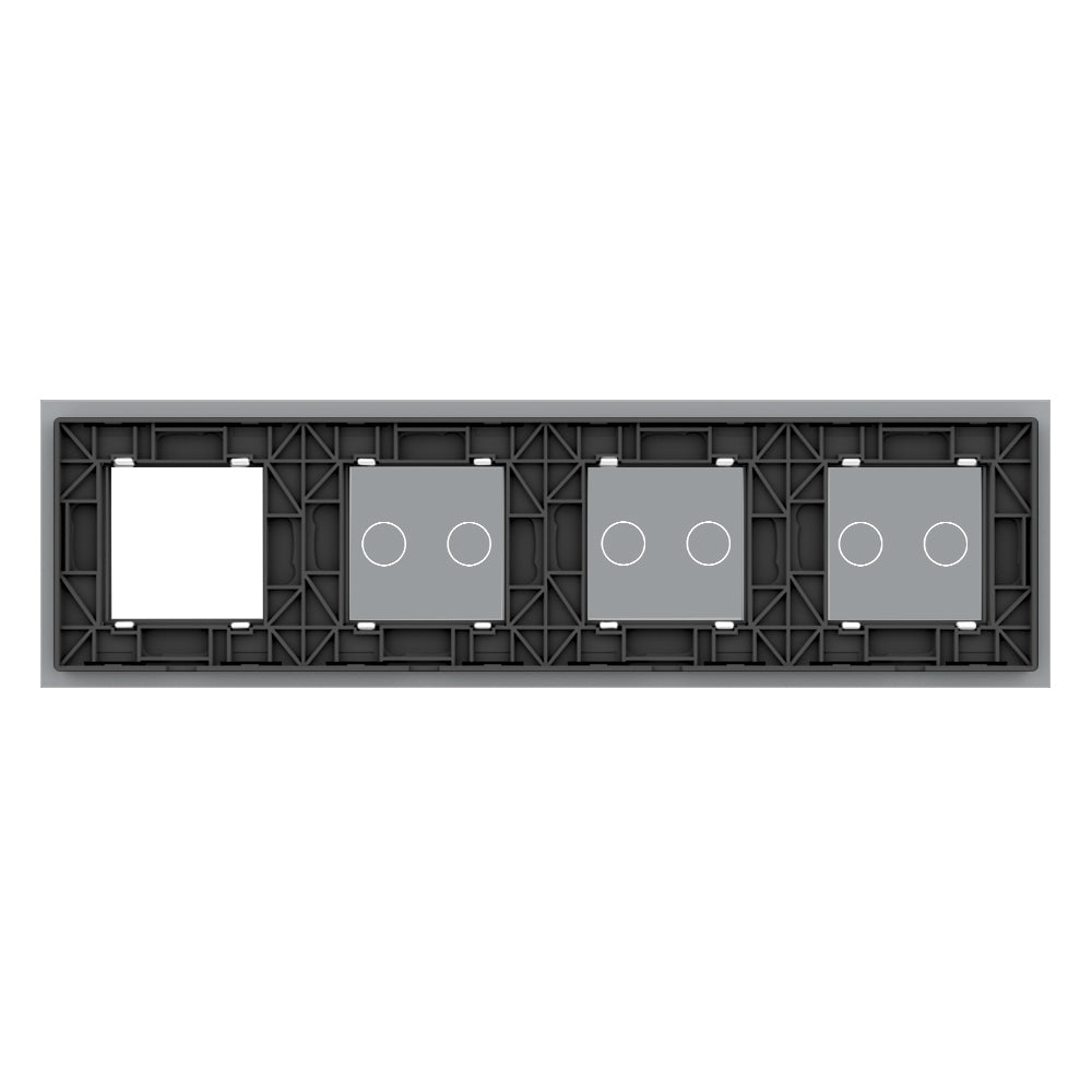LIVOLO Glasblende für Touch Lichtschalter und Wandsteckdosen in Grau