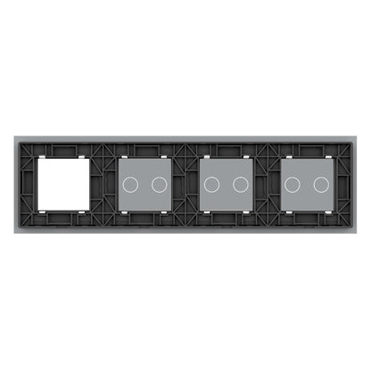 LIVOLO Glasblende für Touch Lichtschalter und Wandsteckdosen in Grau
