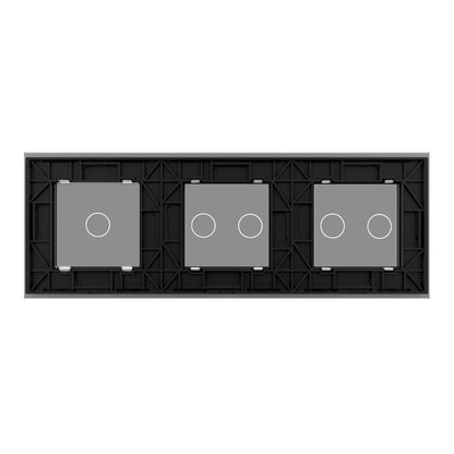 LIVOLO Glasblende für Berührungslichtschalter in Grau Glas