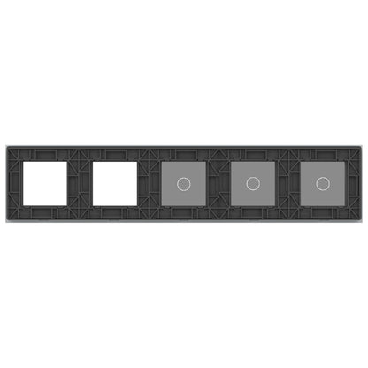 LIVOLO Glasblende für Wandsteckdosen und Touch Lichtschalter in Grau
