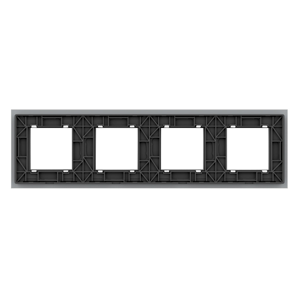 LIVOLO Glasrahmen für Steckdosen in Grau Glas