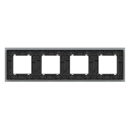 LIVOLO Glasrahmen für Steckdosen in Grau Glas