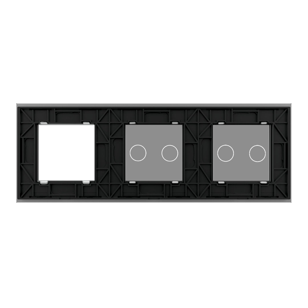 LIVOLO Glasblende für Design Wandschalter und Steckdosen in Grau