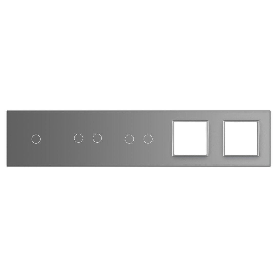 LIVOLO Glasblende für Sensor Lichtschalter und Steckdosen in Grau Glas