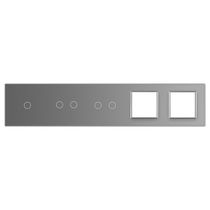 LIVOLO Glasblende für Sensor Lichtschalter und Steckdosen in Grau Glas