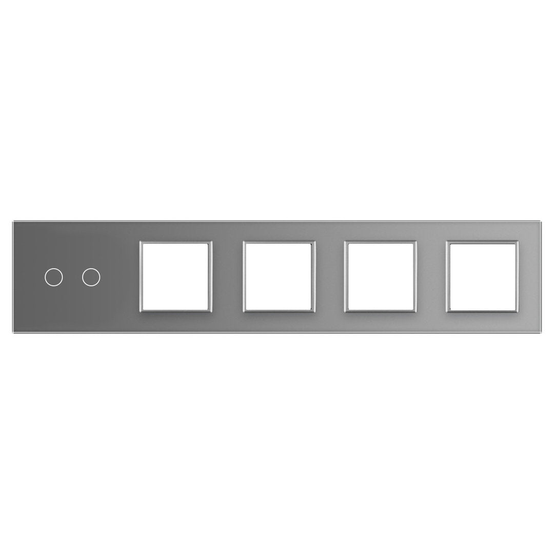LIVOLO Glasblende für Lichtschalter und Steckdosen in Grau