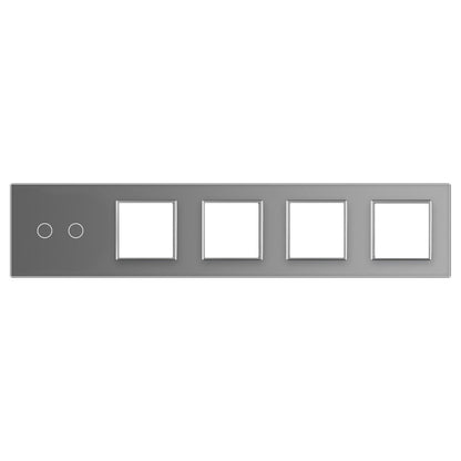 LIVOLO Glasblende für Lichtschalter und Steckdosen in Grau