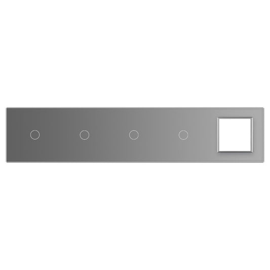 LIVOLO Glasblende für Touch Lichtschalter + Design Steckdosen in Grau