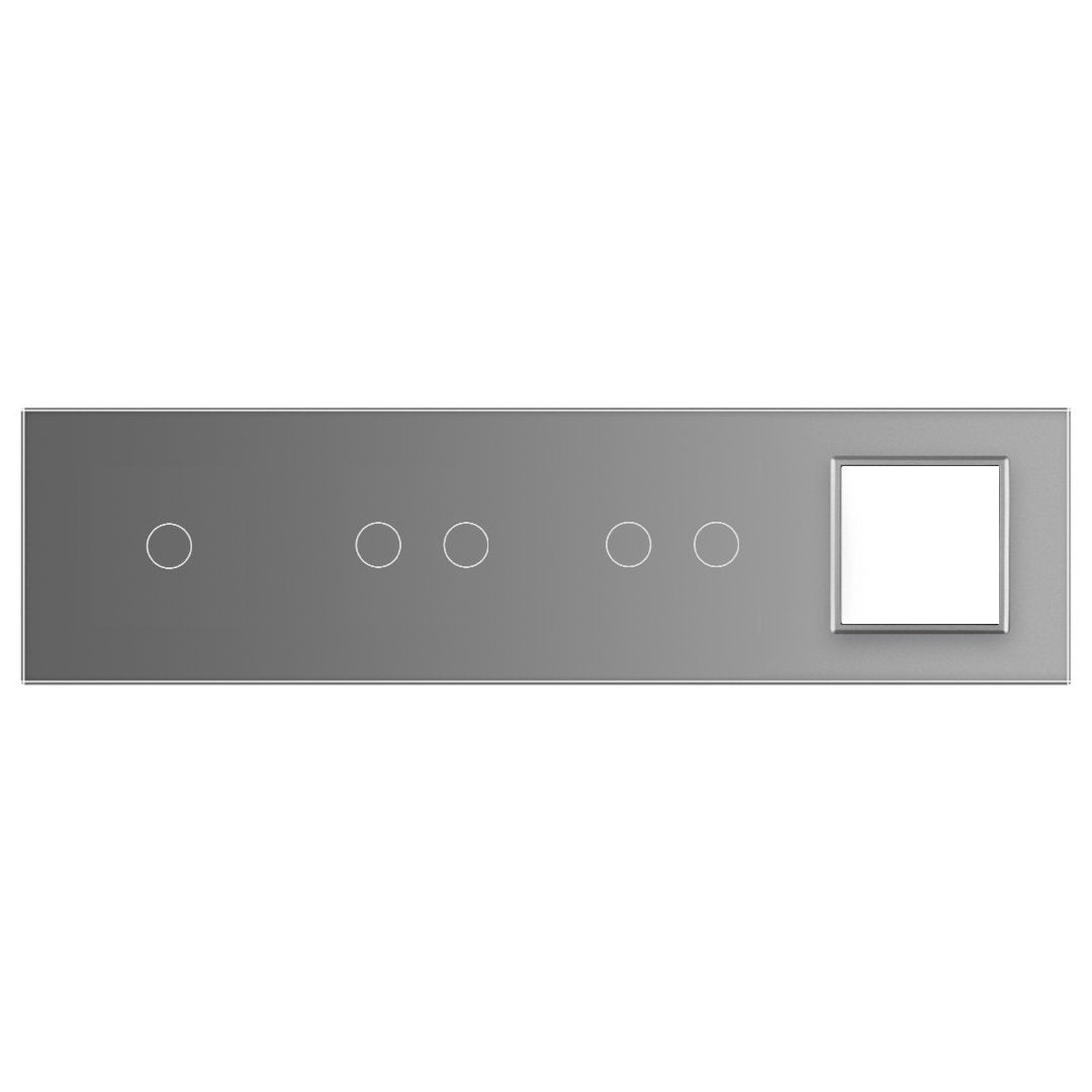 LIVOLO Glasrahmen für Steckdosen und Touch Schalter in Grau