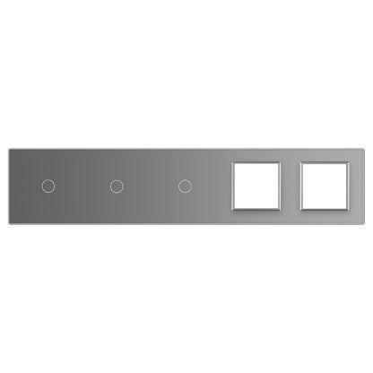 LIVOLO Glasblende für Wandsteckdosen und Touch Lichtschalter in Grau
