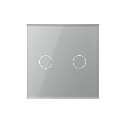 LIUVOLO Glasblende in Grau für Touch Lichtschalter