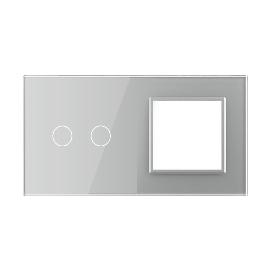 LIVOLO Glasblende für Touch Lichtschalter und Steckdose in Grau