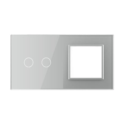 LIVOLO Glasblende für Touch Lichtschalter und Steckdose in Grau
