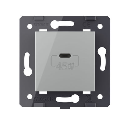 Livolo Modul USB-C Schnellladegerät 45W Grau VL-FCUC-2IP-M