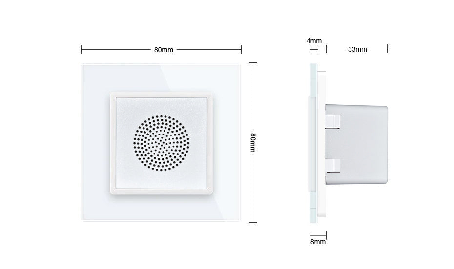 Livolo Bluetooth-Lautsprecher mit Glasblende in Weiß
